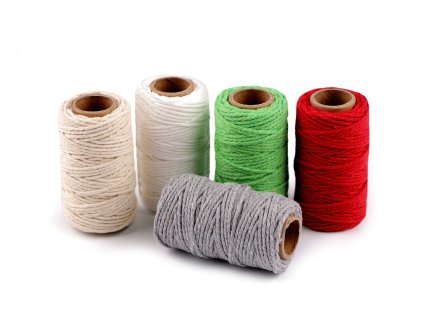 Bavlněná šňůra Ø2 mm (Varianta 1 bílá přírodní, Balení 1 ks)