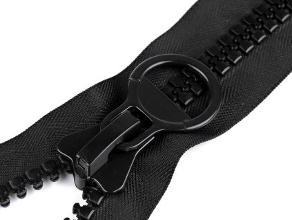 Kostěný zip extra velký No 20 délka 25 cm (Varianta černá, Balení 1 ks)
