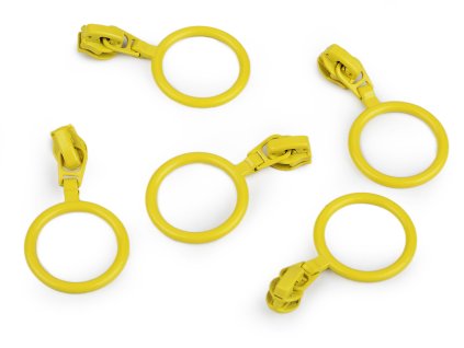 Jezdec ke spirálovým zipům No 3 s barevným kroužkem (Varianta 110 žlutá, Balení 5 ks)