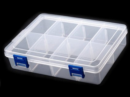 Plastový box / zásobník 13,5x20x4,6 cm (Varianta transparent, Balení 1 ks)