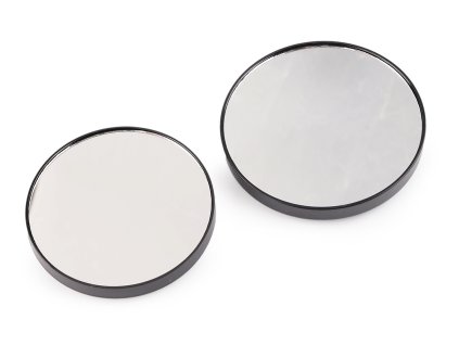 Zvětšovací zrcátko s přísavkami Ø9; 10 cm (Varianta 1 (9 cm, 3x) černá, Balení 1 ks)