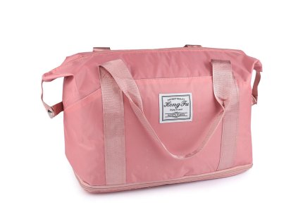 Skládací cestovní taška velkokapacitní 56x31-41 cm (Varianta 1 pudrová, Balení 1 ks)
