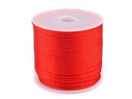 Saténová šňůra Ø1 mm (Varianta 3 červená, Balení 1 ks)