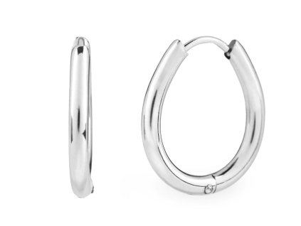 Náušnice z nerezové oceli kruhy (Varianta 1 stříbrná, Balení 1 pár)