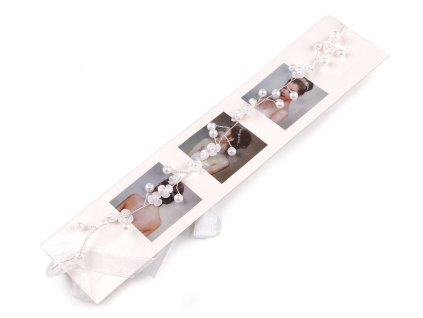 Perlová ozdoba / čelenka do vlasů uvazovací (Varianta bílá, Balení 1 ks)