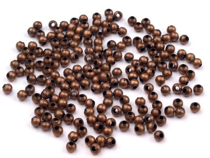 Kovové korálky Ø3 mm (Varianta 4 stříbrná světlá, Balení 50 g)