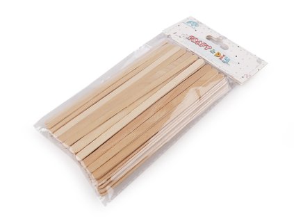Dřevěné špachtle 0,6x14 cm (Varianta přírodní, Balení 1 sáček)