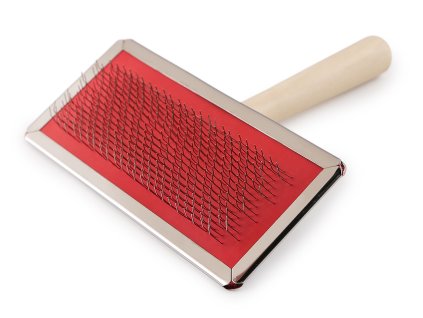 Rozčesávací kartáč / hřeben na macrame 11,5x5,5 cm (Varianta červená, Balení 1 ks)