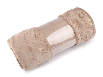 Deka fleece pírka 150x200 cm (Varianta 1 béžová tm., Balení 1 ks)