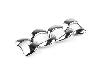 Designový řetízek na zdobení oděvů, doplňků a plavek 2,1x6,2 cm (Varianta 1 nikl, Balení 1 ks)