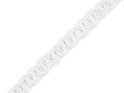 Bavlněný prýmek šíře 10 mm (Varianta 1 bílá, Balení 18 m)