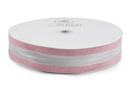 Stuha s lurexem šíře 40 mm (Varianta 2 modrošedá sv. stříbrná, Balení 45 m)