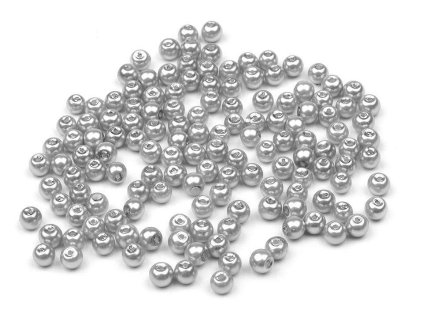 Skleněné voskové perly Ø4 mm (Varianta 02B krémová nejsvět., Balení 50 g)