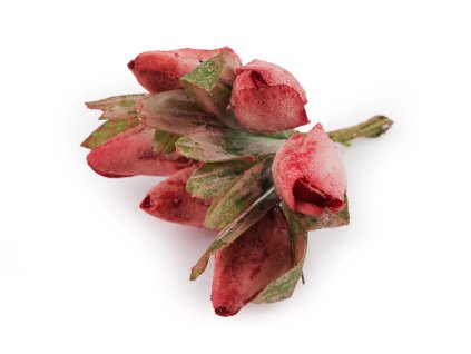 Umělý tulipán na drátku, vintage styl (Varianta 1 bílá, Balení 6 ks)
