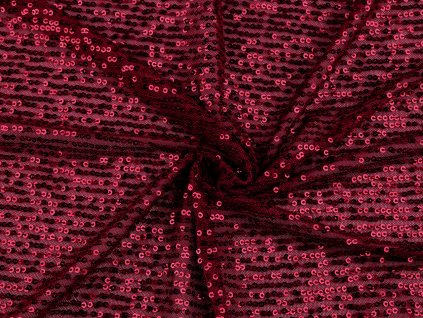 Oděvní flitrový úplet pružný Ø3 mm (Varianta 1 bordó sv., Balení 1 m)