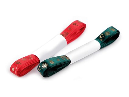 Vánoční saténová stuha šíře 10 mm (Varianta 2 zelená tmavá, Balení 3 m)