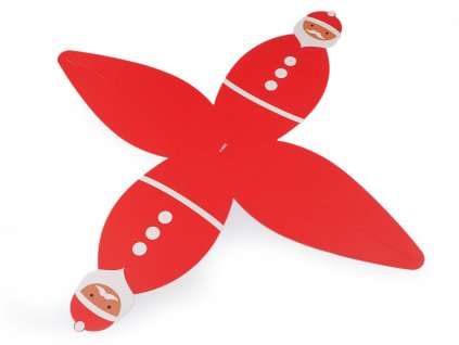 Vánoční dárková krabička Mikuláš (Varianta 1 (10x16x9 cm) červená, Balení 12 ks)