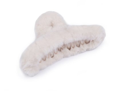 Skřipec do vlasů kožešinový (Varianta 5 šedá světlá, Balení 1 ks)