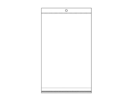 PP sáček s lepicí klopou a závěsem 13x22cm (Varianta transparent, Balení 100 ks)