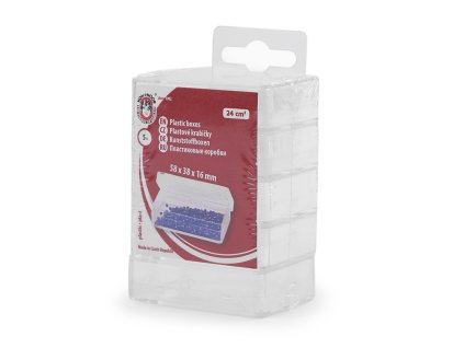 Plastové krabičky 3,8x5,8x1,6 cm (Varianta transparent, Balení 30 ks)