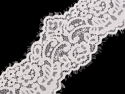 Francouzská elastická krajka šíře 90 mm (Varianta 1 Off White, Balení 1 m)