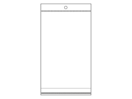 PP sáček s lepicí klopou a závěsem 11x20 cm (Varianta transparent, Balení 100 ks)