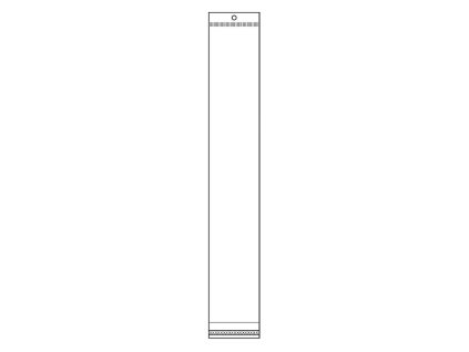 PP sáček s lepicí klopou a závěsem 7x45 cm (Varianta transparent, Balení 100 ks)