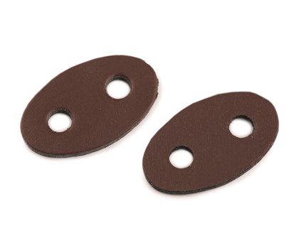 Výprodej - Brzdičky z eko kůže 21x33 mm - hnědá
