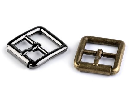 Kovová spona / opasková přezka, průvlek 20 mm (Varianta 1 nikl černý, Balení 1 ks)