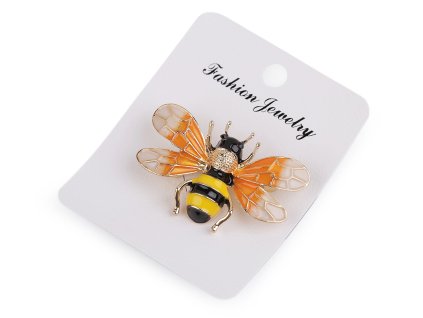 Brož vosa, moucha (Varianta 1 oranžovožlutá, Balení 1 ks)