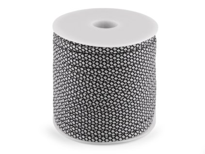 Oděvní šňůra s duší Ø4 mm (Varianta 1 bílá černá, Balení 1 ks)