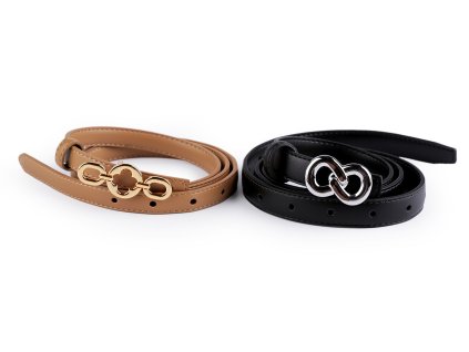 Dámský pásek šíře 13 mm, 18 mm (Varianta 1 (šíře 13 mm) černá zlatá, Balení 1 ks)