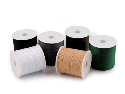 Příze / šňůrka PP Ø1 mm k navlékání a háčkování (Varianta 4 zelená khaki, Balení 1 ks)