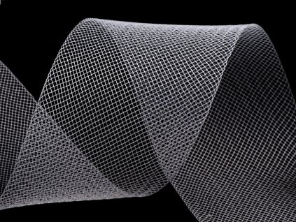 Modistická krinolína na vyztužení šatů a výrobu fascinátorů šíře 4,5 cm (Varianta 1 (CC01) bílá, Balení 20 m)