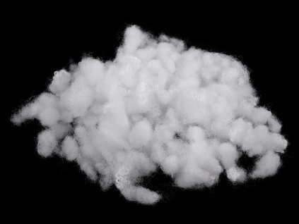 Výplň - kuličky z dutého vlákna bělené 500 g (Varianta bílá, Balení 1 sáček)