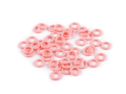 Plastový kroužek / pomůcka na pletení Ø10; 12; 14 mm (Varianta 1 (10 mm) růžová, Balení 100 ks)