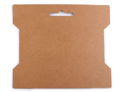 Papírová karta natural 14x16,3 cm s výřezem (Varianta hnědá přírodní, Balení 50 ks)