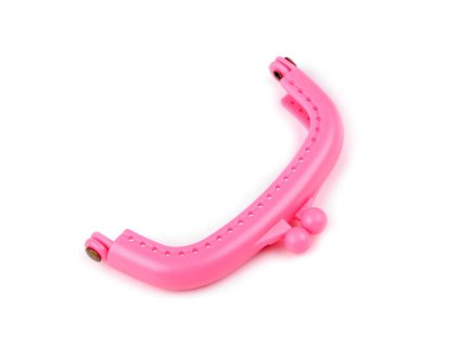 Výprodej - Rámeček plastový na výrobu peněženky našívací 9x7,3 cm - růžová