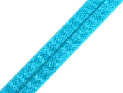 Výprodej - Lemovací pruženka půlená šíře 18 mm - modrá azuro 25m