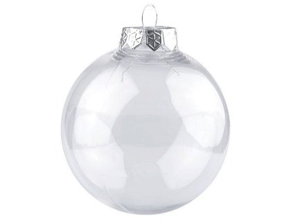 Baňka k dozdobení Ø10 cm 2. jakost (Varianta 2 transparent zlatá, Balení 2 ks)