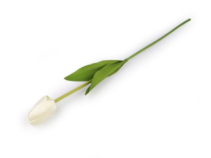 Umělý tulipán dlouhý (Varianta 1 krémová světlá, Balení 1 ks)