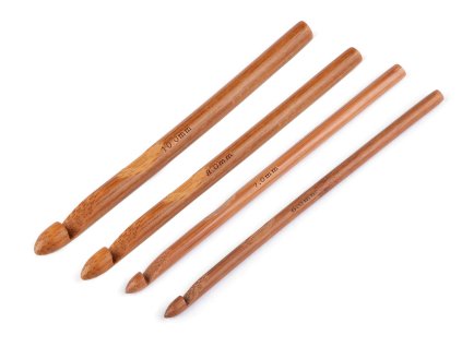 Bambusový háček na háčkování vel. 6; 7; 8; 10 (Varianta 1 (6 mm) bambus tmavý, Balení 1 ks)