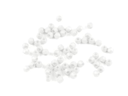Skleněné korálky broušené Ø4 mm (Varianta 1 bílá, Balení 5 g)