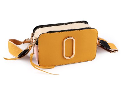 Dámská kabelka crossbody 20x11 cm (Varianta 1 hořčicová, Balení 1 ks)