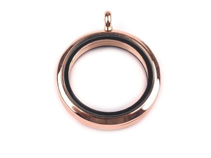 Otevírací medailon na magnet Ø30 mm (Varianta 1 platina, Balení 1 ks)