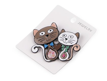 Brož kočka (Varianta 1 béžová, Balení 1 ks)