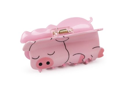 Skřipec do vlasů zvířátka (Varianta 1 růžová sv. prasátko, Balení 1 ks)