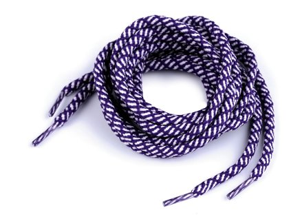 Výprodej - Tkaničky do bot, tenisek, mikin délka 130-140 cm - fialová, bílá 2ks