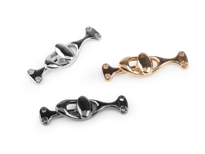 Kovové ozdobné zapínání 10x36 mm (Varianta 1 nikl, Balení 1 pár)