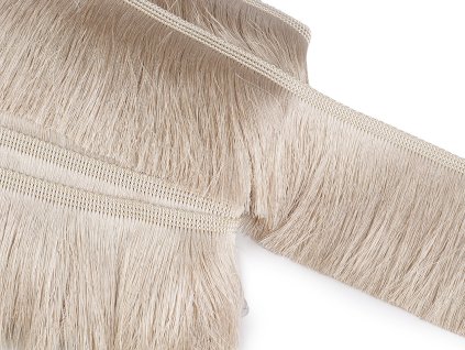 Třásně lesklé husté šíře 90 mm (Varianta 1 bílá, Balení 1 m)